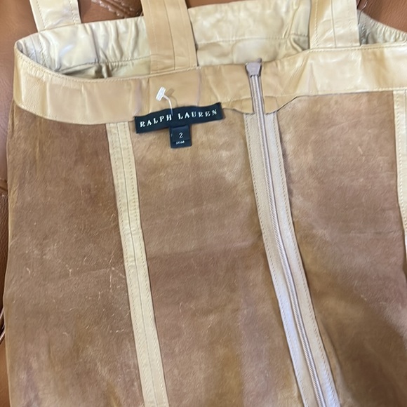 New Ralph Lauren Black Label Leather Top . Sz 2 - Picture 3 of 5